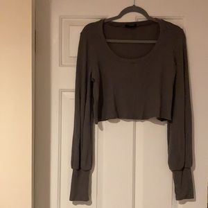 Cropped Grey Sweater